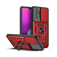 Kickstand with Ring & Lens Cover Red - Galaxy A22 4G