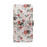 Flower Printed Wallet Case Beige - iPhone 15Plus/14Plus