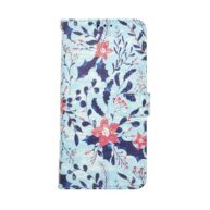 Flower Printed Wallet Case Blue - iPhone 15Plus/14Plus