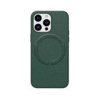 Leather Mag Safe Case Green - iPhone 15Plus/14Plus