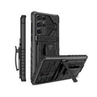 Detachable Clip + Stand Rugged Case Black - Galaxy S23 Plus 5G