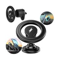 3in1 Mag Safe Wireless Car Charger - Black