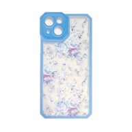 Design Soft Clear Case Flower Blue - iPhone 14 Plus No Packaging