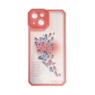 Design Soft Clear Case Butterfly Red - iPhone 14 Plus No Packaging