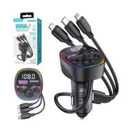 Kaku 100W Dual USB Car Charger & Wireless FM Transmitter KSC-1067