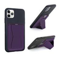 Magnetic Card Holder With Stand -Deep Purple