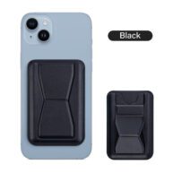 Magnetic Card Holder With Stand- Black