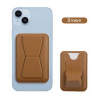 Magnetic Card Holder With Stand- Brown