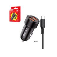 KAKU Dual USB Car Charger & Type C Combo KSC-860