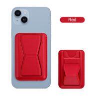 Magnetic Card Holder With Stand- Red