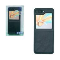Hard Leather Case Black - Galaxy Z Flip 6
