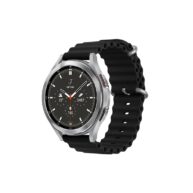 Wave Silicon Band - Black 20mm