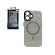 Holographic MagSafe Case White Marble - iPhone 16 Plus