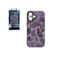 Holographic MagSafe Case Purple Feather - iPhone 16 Plus