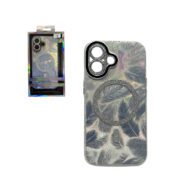 Holographic MagSafe Case Silver Feather - iPhone 16 Plus