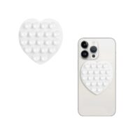 Suction Pad Heart Shape White
