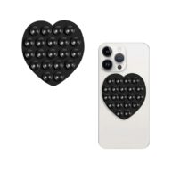 Suction Pad Heart Shape Black