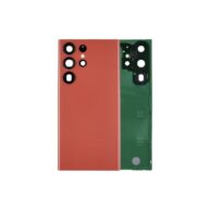 Replacement Back Cover Glass W/Camera Lens S23 Ultra - Red