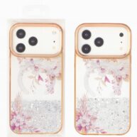Floral Glitter MagSafe Rose Gold - iPhone 17