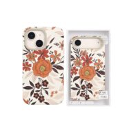 Velvet Flower Pattern Case White - iPhone 17