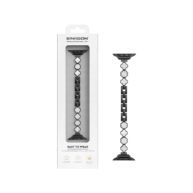 Elegant Bracelet marble flower watch band 38/40/41MM - Black