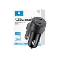 ONEMUST 50W Dual USB-C Carbon Fiber Car Charger OM-CA02