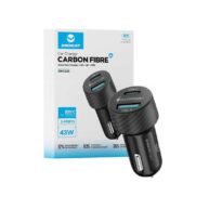 ONEMUST 43W Dual USB/Type C Carbon Fiber Car Charger OM-CA01