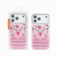 Holographic Butter Fly diamond Pink - iPhone 17