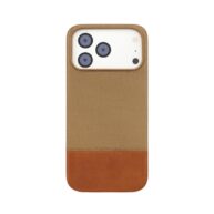 Dual Tone Dotted And Leather iPhone 17 - Brown