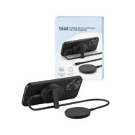 15w Portable Wireless Charger With Stand - Black (LFX-181)