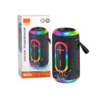Wireless Speaker Medium Colourful Ambient Light - Black - (B43)