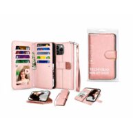Tech Folio 9 Pocket Detachable Wallet Rose Gold - iPhone 15
