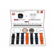 i20 Ultra 3 Max Suit Smartwatch Bundle | 10-in-1 Set with TWS Earbuds & 7 Straps