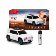 WSTER SUV Bluetooth Speaker & Wireless Karaoke Mic (Silver)