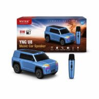 WSTER SUV Bluetooth Speaker & Wireless Karaoke Mic (Blue)