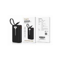 Hosgubo 10000mah Power Bank With Built-in Usb-c Cable And Led Digital Display - Black